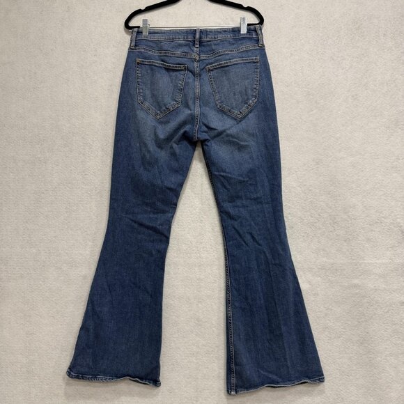 Abercrombie & Fitch Jeans Womens 30 Blue Ultra High Rise Flare Denim Stretch - Picture 9 of 13